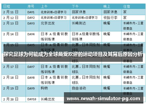 探究足球为何能成为全球最受欢迎的运动项目及其背后原因分析